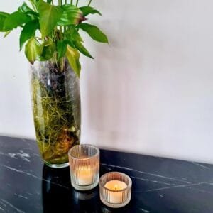 Porte-bougie en verre