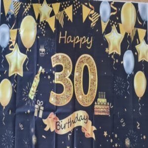 Toile de fond 30ans noir/or