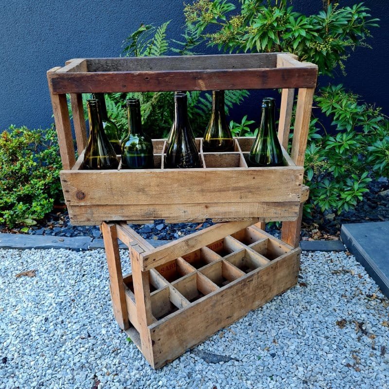 Caisse en bois bouteille